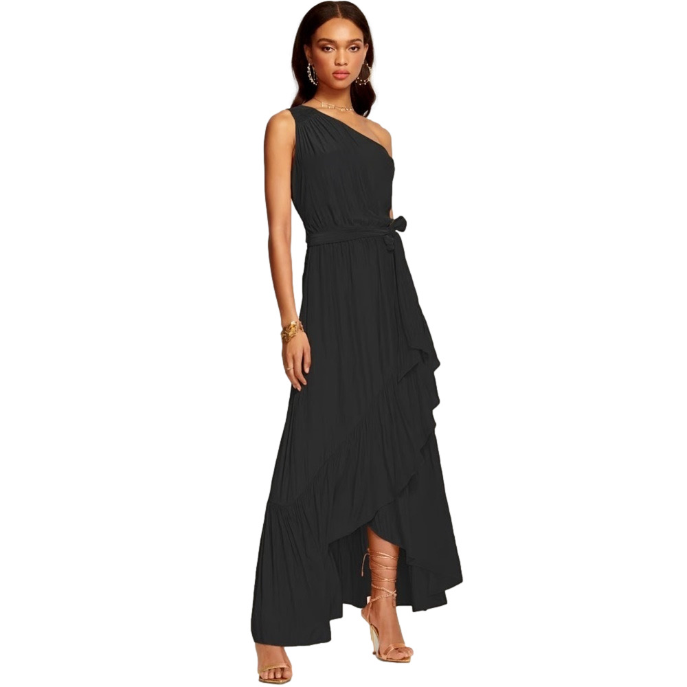 NWT RAMY BROOK Nicola One-Shoulder Maxi Dress in Black - XXS (fits like XS/S)